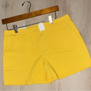LOFT Bright Yellow Tailored Bermuda Shorts